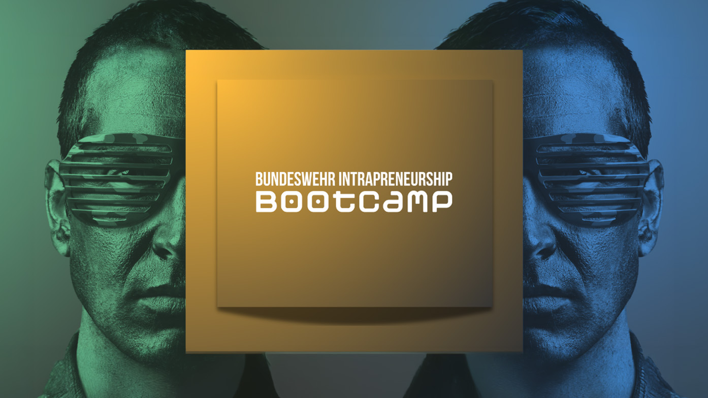 Grafik mit Schriftzug zum Bundeswehr Intrapreneurship Bootcamp