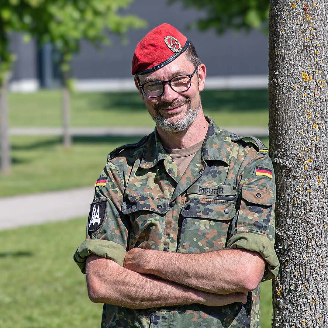 Bundeswehr-Intrapreneur Tino Richter, Fachdienstoffizier an der Pionierschule des Heeres in Ingolstadt.